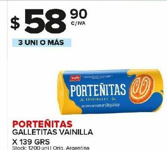 Carrefour Maxi Galletas porteñitas vainilla 139g oferta