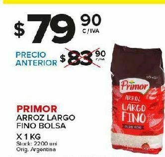 Carrefour Maxi Arroz primor fino largo 1kg oferta