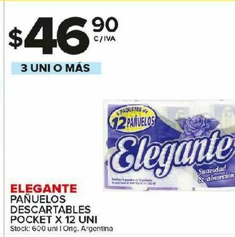 Carrefour Maxi Pañuelos descartables elegante pocket x 12uni oferta