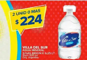 Carrefour Maxi Agua mineral villa del sur bidon 6,25l oferta