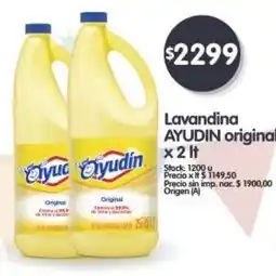 Supermercados Buenos Días AYUDIN Lavandina original oferta