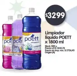 Supermercados Buenos Días POETT Limpiador liquido oferta