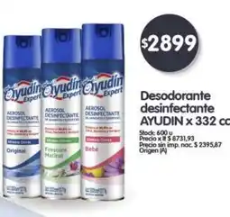 Supermercados Buenos Días AYUDIN Desodorante desinfectante x 332 cc oferta