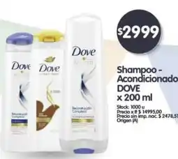 Supermercados Buenos Días DOVE Shampoo- Acondicionador oferta