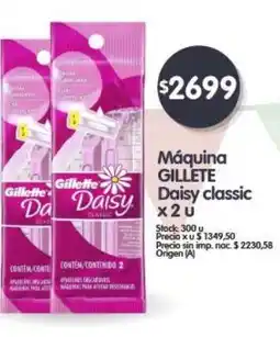 Supermercados Buenos Días GILLETE Máquina Daisy classic x2 u oferta