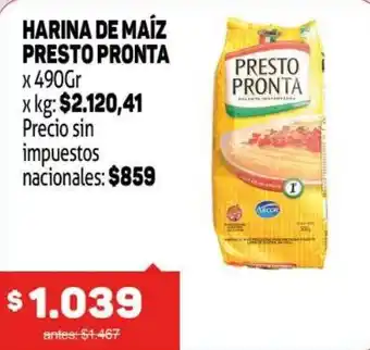 Presto pronta harina de maíz