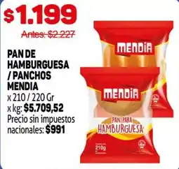 Makro Mendia pan de hamburguesa / panchos oferta
