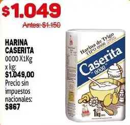 Makro Caserita harina de trigo tipo 0000 oferta