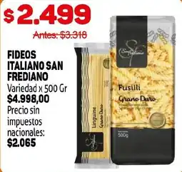 Makro Italiano san fredianno fideos oferta