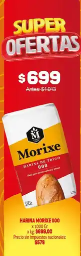 Makro Morixe harina de trigo 000 oferta