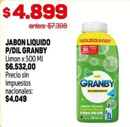 Makro Granby jabon liquido p/dil oferta