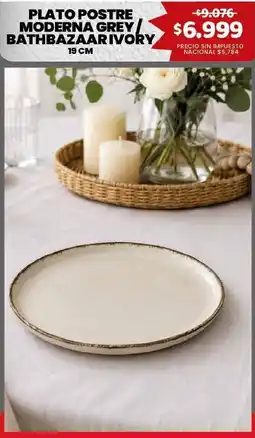 Makro Bathbazaar plato postre moderna grey / ivory oferta