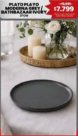 Makro Playo plato moderna grey / bathbazaar ivory oferta