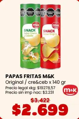 Makro M&k papas fritas oferta