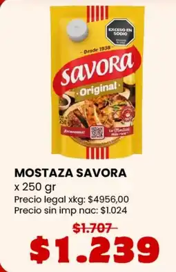 Makro Savora mostaza oferta