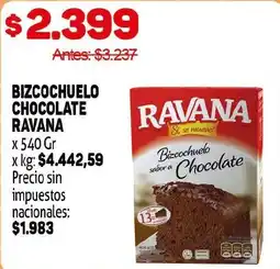Makro Ravana bizcochuelo chocolate oferta