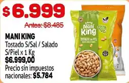 Makro Mani king tostado s/sal / salado s/piel oferta