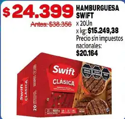 Makro Swift hamburguesa oferta