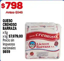Makro Barraza queso cremoso oferta