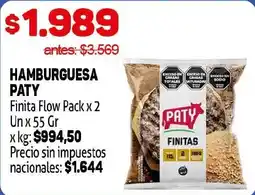 Makro Paty hamburguesa oferta