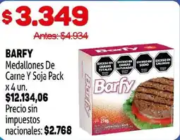 Makro Barfy medallones de carne y soja pack oferta