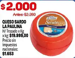Makro La paulina queso sardo oferta