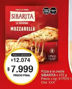 Makro Sibarita pizza a la piedra mozzarella oferta