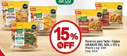 Makro Granja del Sol rellenos para tarta / fajitas oferta