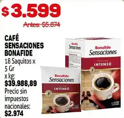 Makro Bonafide café sensaciones oferta