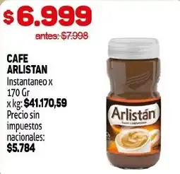 Makro Arlistan cafe instantaneo oferta
