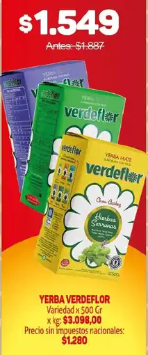Makro Verdeflor yerba mate oferta