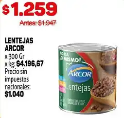 Makro Arcor lentejas oferta