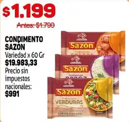 Makro Sazon condimento para verduras oferta
