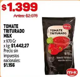 Makro M&K tomate triturado oferta