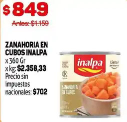 Makro Inalpa zanahoria en cubos oferta