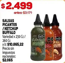 Makro Buffalo salsas picantes / ketchup oferta
