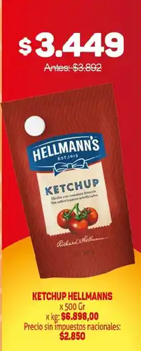 Makro Hellmanns ketchup oferta