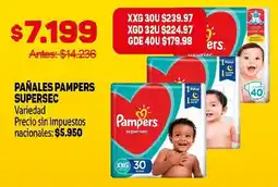Makro Pampers pañales supersec oferta
