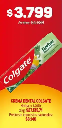 Makro Colgate crema dental herbal oferta