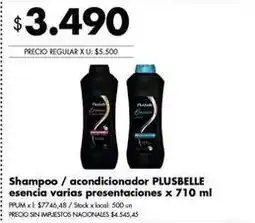 Disco Plusbelle - shampoo / acondicionador oferta