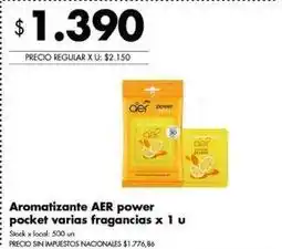Disco Aromatizante pocket varias fragancias oferta