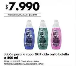 Disco Skip - jabón para la ropa ciclo corto botella oferta