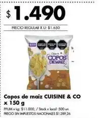 Disco Copos de ma ilde{i}z oferta