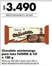 Disco Chocolate semiamargo para taza oferta
