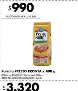 Disco Presto pronta - polenta oferta