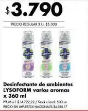 Disco Lysoform - desinfectante de ambientes oferta