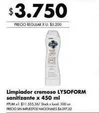 Disco Lysoform - limpiador cremoso sanitizante oferta