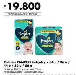 Disco Pampers - pañales baby-dry oferta