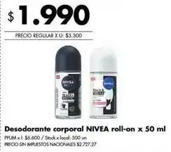 Disco Nivea - desodorante corporal roll-on oferta
