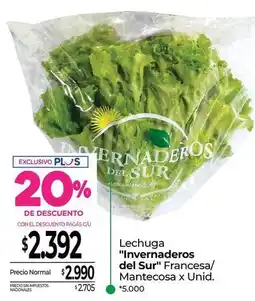 La Anonima Lechuga francesa/mantecosax unid oferta